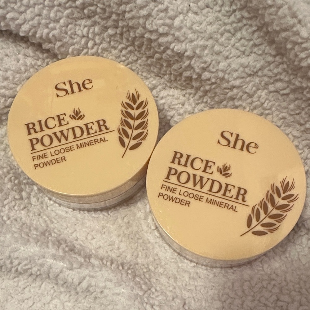 Rice Powder - Fine Loose Mineral Powder in Cream and pink